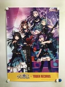 A56601 ◆バンドリ　Roselia　タワーレコード B2サイズ ポスター 送料350円 ★5点以上同梱で送料無料★