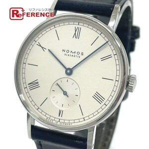 NOMOS ノモス LD1A2W2 グラスヒュッテ ラドウィッグ スモセコ 手巻 腕時計 SS シルバー メンズ【中古】