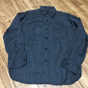 ◇フルカウント FULLCOUNT 長袖シャツ シャンブレーシャツ ブラック サイズ36 アメカジ グレー