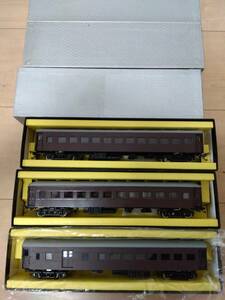 HOゲージ 宮沢模型 真鍮製 国鉄客車 オハ61ⅹ2両＆オハフ33 ３両セット