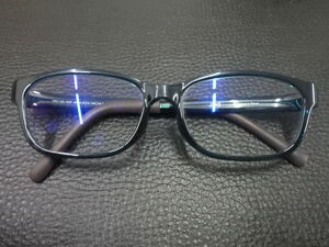 中古品 JiNS FPC-14S-103P 48 眼鏡 メガネフレーム レンズ幅:54.5mm 鼻幅:15mm 幅:140mm 弦:148mm (耳当部分加水分解有)管理No.00478