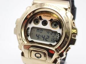 稼働品☆1円～☆CASIO カシオ QZ メンズ腕時計 G-SHOCK GM-6900GDA 達磨モデル デジタル文字盤 ゴールド×ブラック/95386