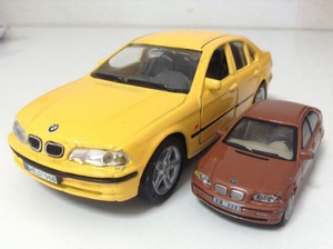 2台 BMW 3シリーズ 328i 318i 320i 323i 325i 330i E46 前期型 1998年式~ 1/38 約11.6cm ウェリー 1/72 約6cm ホンウェル ミニカー