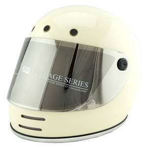 フルフェイスヘルメット アイボリー×シルバーミラーシールド Lサイズ:59-60cm対応 VT-9 ステッカー付き VT9
