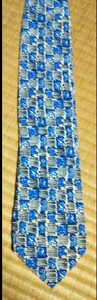 イタリア ウンガロ Ungaro シルク ネクタイ 総柄 絹 グラフィック イラスト ボタニカル アート 芸術 パターン フランス
