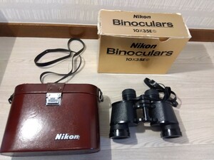 【F726】 Nikon Binoculars 10x35E 6.6° WF 双眼鏡 ハードケース 付き