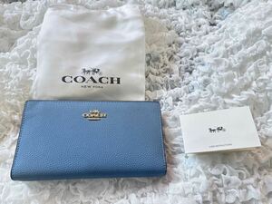 107 新品 COACH コーチ 長財布 折り財布 C8329