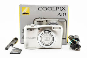 【NIDB-03】Nikon COOLPIX A10 Silver ニコン コンパクト デジタル カメラ シルバー 箱付き