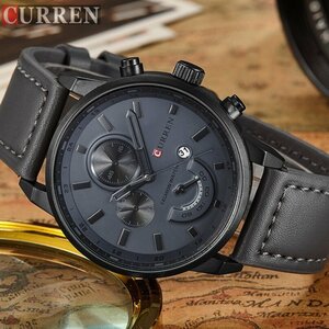 メンズ 腕時計 高品質 クオーツ ミリタリー 防水 カジュアル レザー ウォッチ ファッション 時計 BQ346