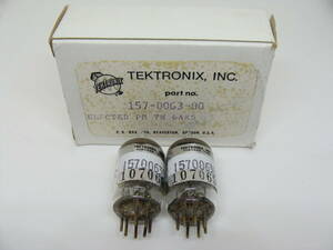 真空管 6AK5 2本セット GE General Electron TEKTRONIX,INC.箱入り 3ヶ月保証 #015-012