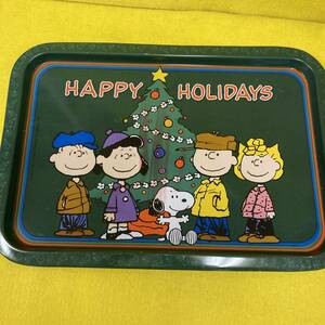 ヴィンテージ★SNOOPY　HAPPY HOLIDAY　ティントレー★スヌーピー、ハッピーホリデー、クリスマス、お盆、レトロ、ピーナッツ