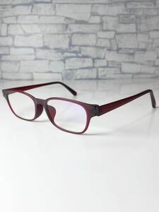 +1.00 JINS READING GLASSES FRD-15A-016 ジンズ ウェリントン型 ボルドー 老眼鏡 良品