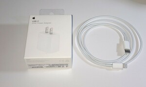 未使用品 Apple 20W USB-C 電源アダプタ ケーブル付き iPhone アップル アイホン MHJA3AM/A モデル:A2305