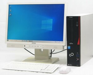 富士通 ESPRIMO D583/K FMVD12009 ■ 19インチワイド 液晶セット ■ Celeron-G1840/DVDROM/省スペース/Windows10 デスクトップ