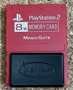 ◇SONY PlayStation2 メモリーカード 日本製 中古 ソニー プレイステーション2 ケムコ プレステ2 レッド PS2 8MB