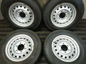 パT5890■185/80R15 103/101L L LT DUNLOP SPLT01 5.5J 6H PCD139.7 ハブ径106㎜■条件付送料無料■小型トラック バン 6穴