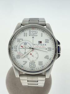 TOMMY HILFIGER◆クォーツ腕時計/アナログ/ステンレス/WHT/SLV/TH.228