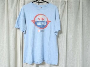 90年代 DELTA製 VIP HERO American Red Cross アメリカン レッドクロス アメリカ赤十字社 キャプテンアメリカ 救急 Tシャツ Lサイズ