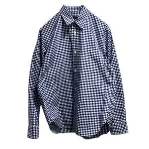 18aw COMME des GARCONS HOMME Check shirt ギンガムチェック長袖シャツ XSサイズ コムデギャルソン