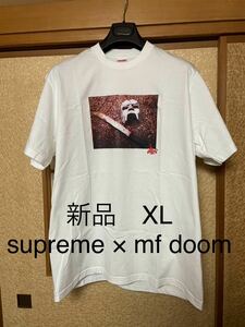 新品 XL supreme mf doom コラボ tシャツ シュプリーム ホワイト t-shirt カットソー オーバーサイズ 大きいサイズ box logoレア 限定 希少