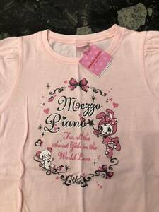  【 新品タグ付き】 mezzo piano メゾピアノ 薄 ピンク 半袖Tシャツ LL 165 1枚