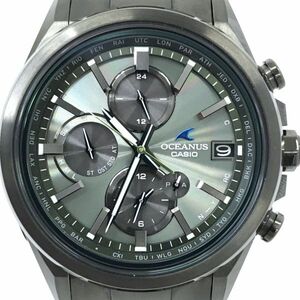 新品 CASIO カシオ OCEANUS オシアナス 腕時計 OCW-T4000BA-1A3JF 電波ソーラー マルチバンド6 Bluetooth TITANIUM クロノグラフ 動作OK