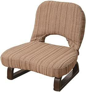 [山善] 座椅子 コンパクト 座敷用椅子 あぐら座椅子 幅46cm 折りたたみ こたつ用 完成品 ストライプ AGR-45(VS1
