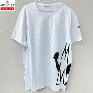 アウトレット！MONCLER モンクレール 半袖 Tシャツ 8046150 V8043 クルーネック 丸首 メンズ ホワイト 3XL