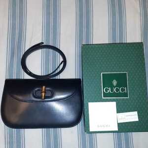 GUCCI バンブー ポシェット　ショルダー セカンドバッグ 約26.5cm×16.2cm×6.5cm 斜めかけ可能