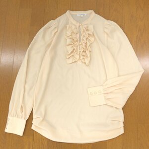 NARACAMICIE ナラカミーチェ スタンドカラー プルオーバー チュニック シアー シャツ 3(XL) ブラウス カットソー LL 2L ゆったり 大きい