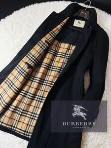 K32【最高峰ラグジュアリー】定価20万 超美品●BURBERRY LONDON●ポーランド製●ウールステンカラーコート バーバリーコート メンズ LL/XL