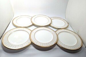 ノリタケ　インペリアルビュー　直径21.8cm　プレート　6枚セット　金彩　Noritake BONE CHINA IMPERIAL VIEW　未使用品　元箱はありません