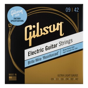 ギブソン GIBSON SEG-BWR9 Brite Wire Reinforced Ultra-Light エレキギター弦×3セット