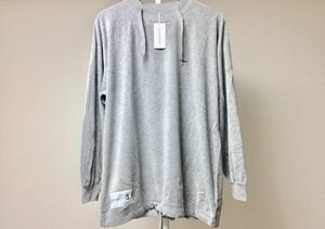 新品 未使用 DESCENDANT ディセンダント OC VELOUR LS GRAY ベロア ロング カットソー size 3 正規品