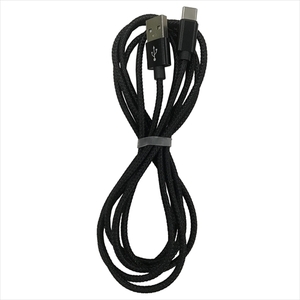 20個セット Lazos USB - Type C 3A ケーブル　ブラック　2m L-TC3-BK2X20 /l