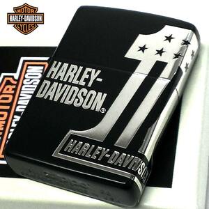 ZIPPO ライター ハーレー ダビッドソン HARLEY-DAVIDSON ジッポ イオンブラック No.1 ロゴ 彫刻 黒 マット仕上げ メンズ ギフト