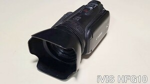 管理番号＝4C164　　ビデオカメラ　Canon　iVIS HFG10　使用説明書あり