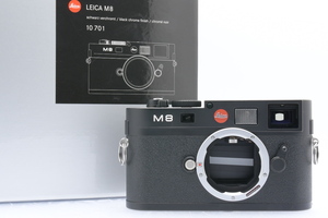 美品 Leica M8 ブラッククローム 10701 ボディ + ハンドグリップ 14471 ライカ デジタルカメラ 箱 説明書付