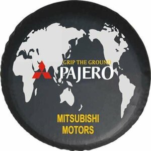 新品 海外仕様 三菱 Mitsubishi Pajero ロゴ スペアタイヤカバー 自動車汎用R14/R15/R16/R17 パジェロ[Pajero]