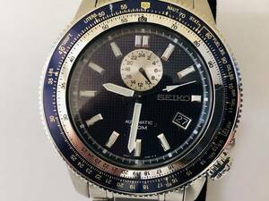 SEIKO/セイコー/4R37-00B0/24石/裏スケ/デイト/100M/自動巻き/SS/ウォッチ/腕時計/メンズ/稼働品/箱付