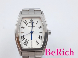 セイコー SEIKO クレドール アクア レディース 腕時計 4J81-0AE0 ホワイト シルバー 文字盤 SS CREDOR 【中古】 bt2838