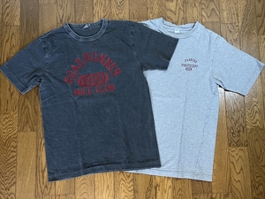 ◆ BEAMS ビームス アメカジ USED 古着 Tシャツ と US カレッジ Tシャツ の2枚セット グレー系 ◆