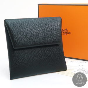 HERMES バスティア H041054CK89 コインケース 黒 C刻印 エプソン 小銭入れ 美品 箱付 質屋