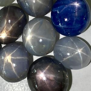 ●天然スターサファイア12点おまとめ100ct●m ルース 裸石 宝石 star sapphire ruby jewelry ジュエリー スターサファイア