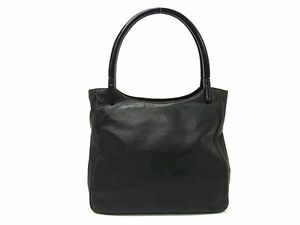 1円 PRADA プラダ レザー プラスチックハンドル ショルダーバッグ トートバッグ 肩掛け レディース ブラック系 AZ2283