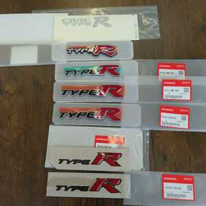 ★☆歴代 CIVIC TYPE R 全７種 リアエンブレム 未使用 タイプＲ JDM OEM honda genuine EK9 EP3 FD2 FN2 FK2 FK8 FL5☆★