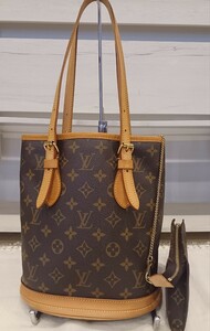 ●B★443 ルイ ヴィトン LOUIS VUITTON モノグラム プチ バケット PM M42238 トートバッグ ポーチ 中古 美品