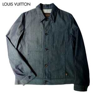 超名作 LOUIS VUITTON ルイヴィトン 正規品 イタリア製 最高級ウールコットンデニムチョアジャケット トラッカージャケット L-XL位 極美品