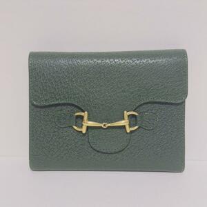 ★1円スタート★ グッチ ホースビット 手帳 緑 レザー スケジュール帳 GUCCI 金具 アジェンダ