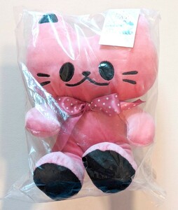 未開封・未使用品★　☆★PINK CAT 人形★☆　可愛いピンク×ブラックカラーの猫人形　ぬいぐるみ　約30㎝　メリ人形　ピンク